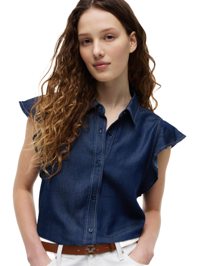 Tommy Hilfiger Volantshirt in Denim bei Robert Ley