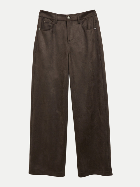 Comma Wide-Leg Hose in Velourslederoptik bei Robert Ley