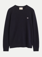 Gant Rundhalspullover aus Woll-Mix 433-EVENING BLUE bei Robert Ley
