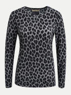 Smith & Soul Langarmshirt mit Leo-Print 1804-ANTHRACITE PRINT bei Robert Ley