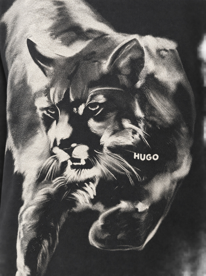 HUGO T.Shirt Daffilo mit Druck bei Robert Ley