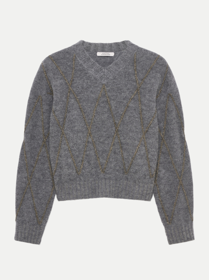 Dorothee Schumacher Pullover BOLD STRUCTURES mit Argyle-Stickerei bei Robert Ley
