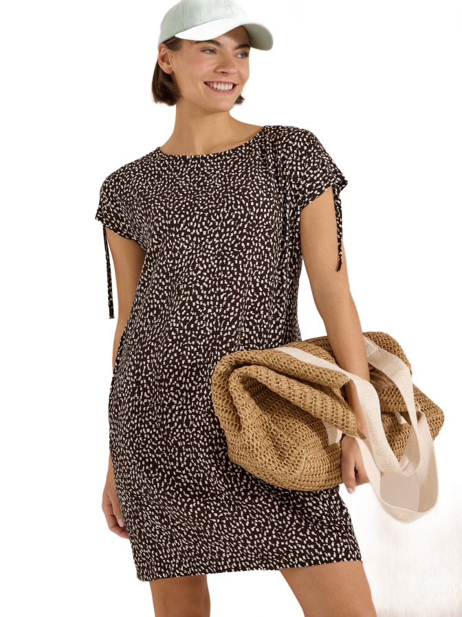 Cecil Knielanges Kleid mit Capsleeves bei Robert Ley