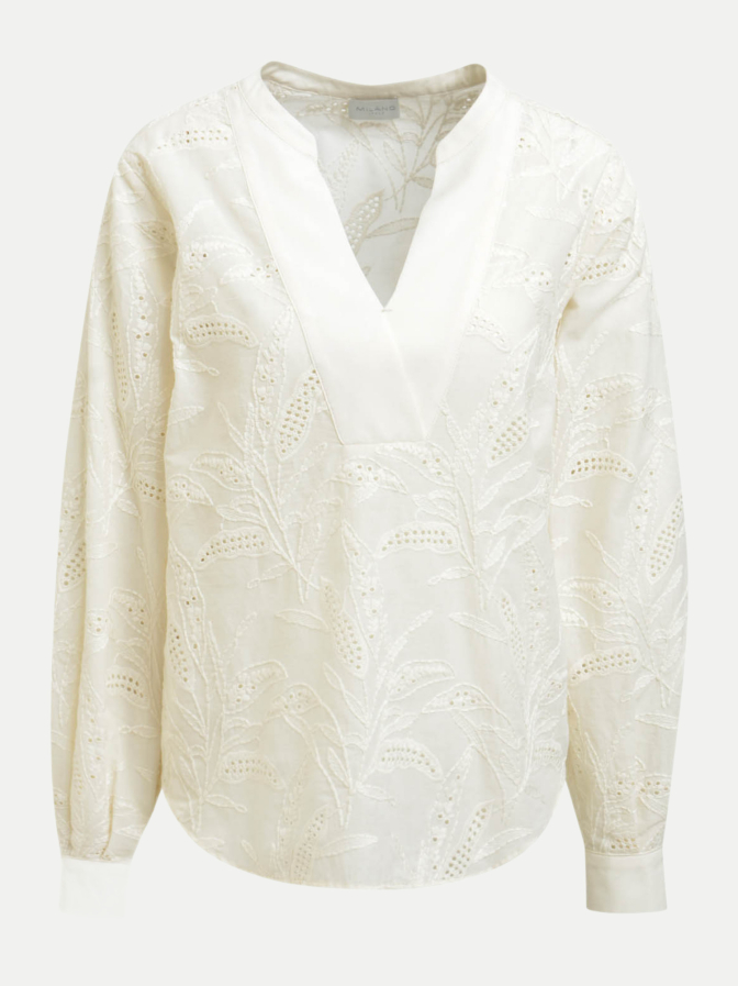 Milano Italy Bluse mit V-Ausschnitt bei Robert Ley