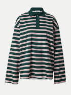 EDITED Langarm-Poloshirt Cindy Stripes: Pine G-Stripes: Pine Groove, Mauve Orchid bei Robert Ley