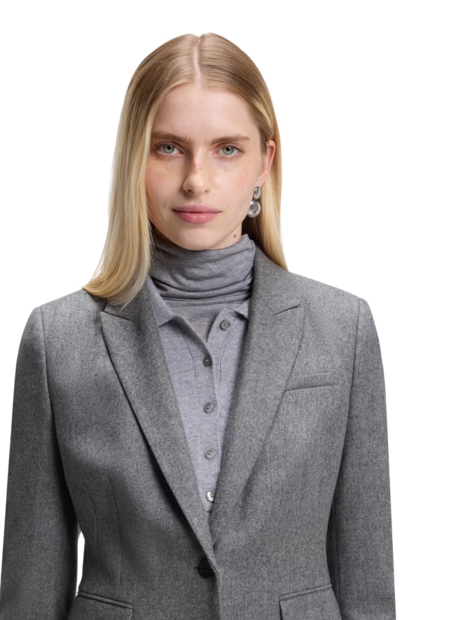 BOSS Black Slim-Fit Blazer Jia aus meliertem Flanell bei Robert Ley