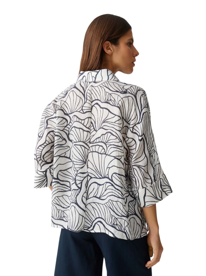 Opus Printbluse Fashell mit Webstreifen bei Robert Ley