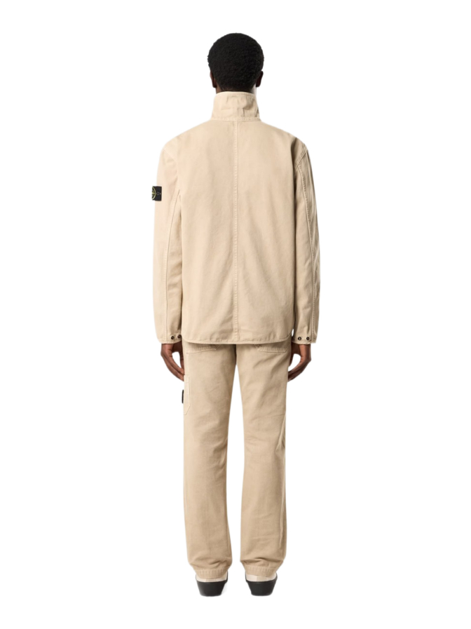 Stone Island Overshirt mit Logo-Badge bei Robert Ley