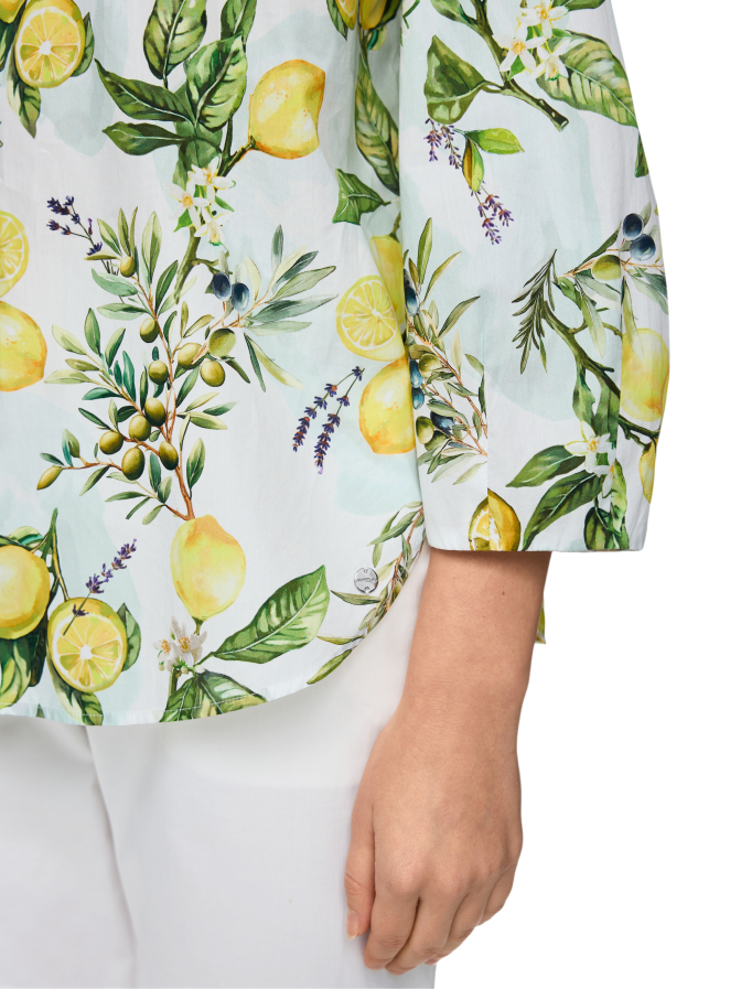 Marc Cain Baumwollbluse mit Zitronen-Print bei Robert Ley