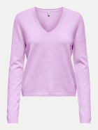 Only Strickpullover ONLLOYAL 221110001-Super Pink/W. BLACK TIGER STRIPES bei Robert Ley