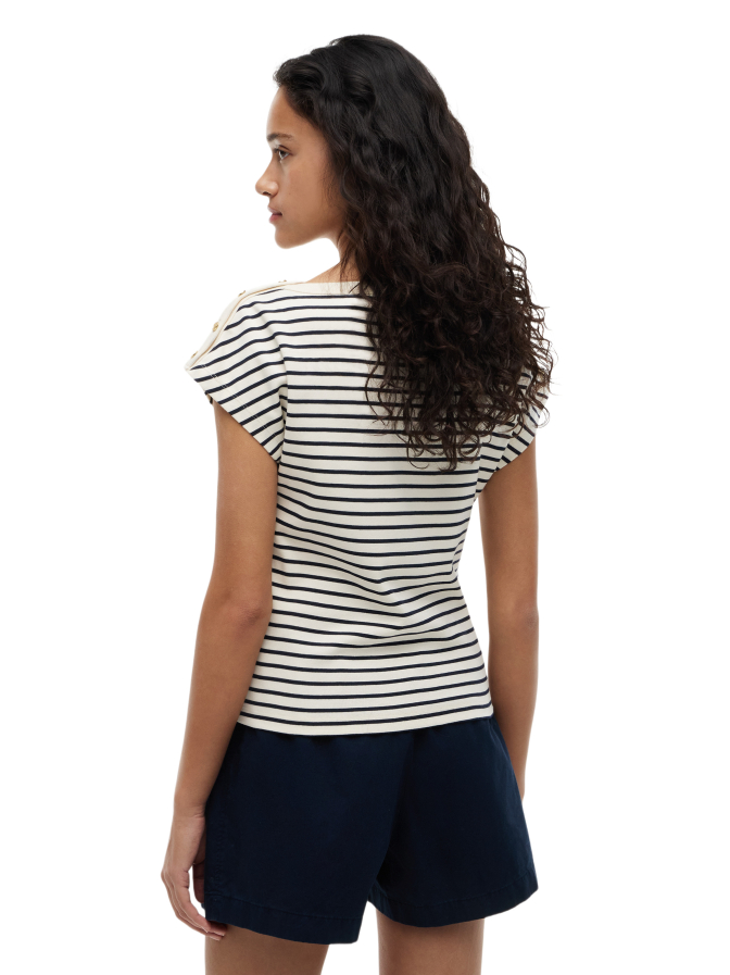 Tommy Hilfiger T-Shirt mit Knopfdetails bei Robert Ley