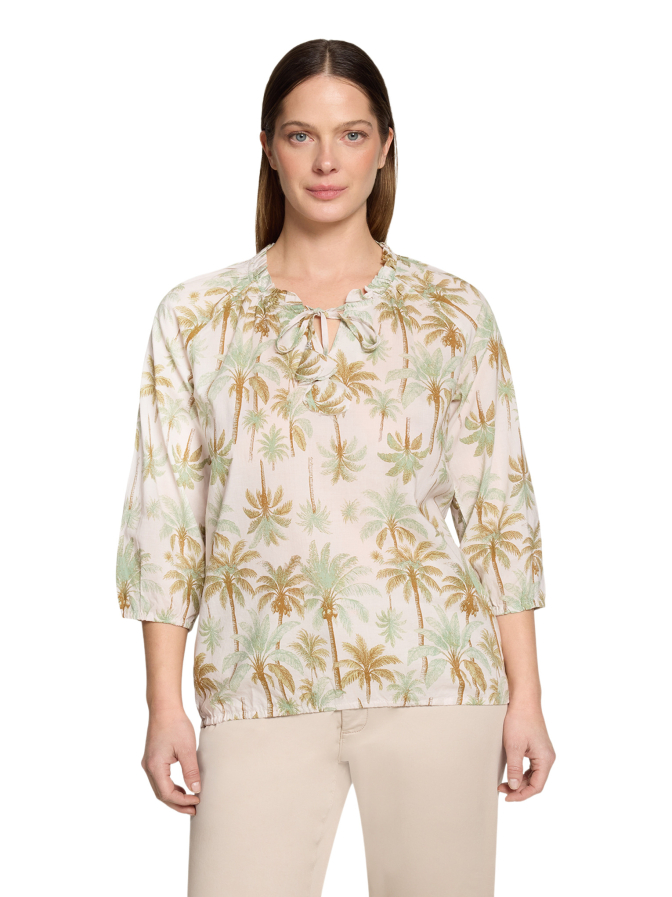Cartoon Blusenshirt mit Palmenmuster bei Robert Ley