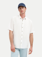 NO EXCESS Kurzarm-Hemd mit Leinen-Mix 010-White bei Robert Ley