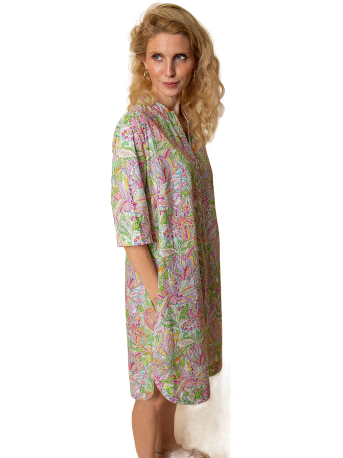 Emily Van Den Bergh Tunika-Kleid mit Allover-Print bei Robert Ley