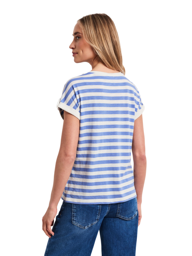 Street One Basic T-Shirt mit Streifenmuster bei Robert Ley