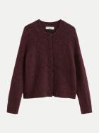 Marc O'Polo DENIM Kuscheliger Cardigan Regular aus Mohair-Schurwolle-Mix 6938-Rhubarb Jam bei Robert Ley