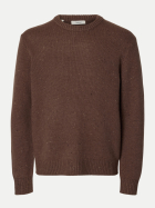SELECTED HOMME Pullover aus Woll-Mix 205350001-Chocolate Chip/Neps bei Robert Ley