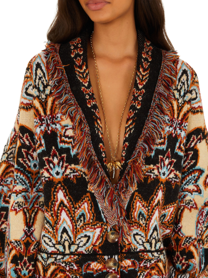 Farm Rio Strickjacke Tapestry mit Fransen bei Robert Ley