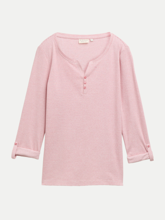 Tom Tailor Casual Langarmshirt mit Turn-Up-Funktion bei Robert Ley