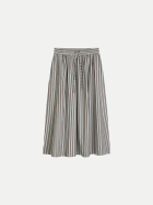 Marc O'Polo DENIM A-Linien Rock mit Streifenmuster 1544-Dark Brown_Multi_02 bei Robert Ley
