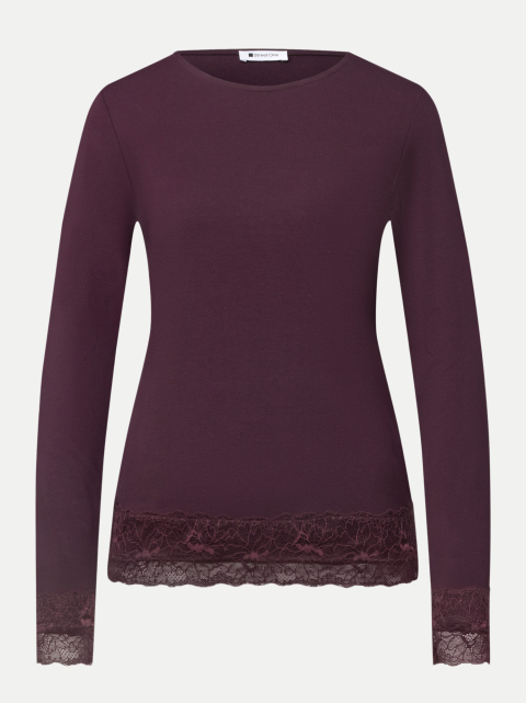 Street One Langarm Shirt mit Spitzensaum bei Robert Ley