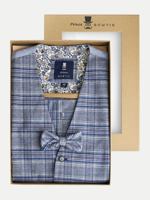 Prince Bowtie Vintage-Outfit mit Weste, Krawatte & Einstecktuch in Viskosemischung bei Robert Ley