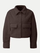 Q/S designed by Cropped Jacke in Woll-Optik 8945-BROWN bei Robert Ley