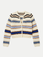 Maiami Jacke aus Alpaka-Mix mit Streifenmuster creme bei Robert Ley