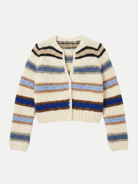Maiami Jacke aus Alpaka-Mix mit Streifenmuster bei Robert Ley