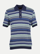 MISSONI Halbarm-Poloshirt sm9ll-blue tones zig zag bei Robert Ley
