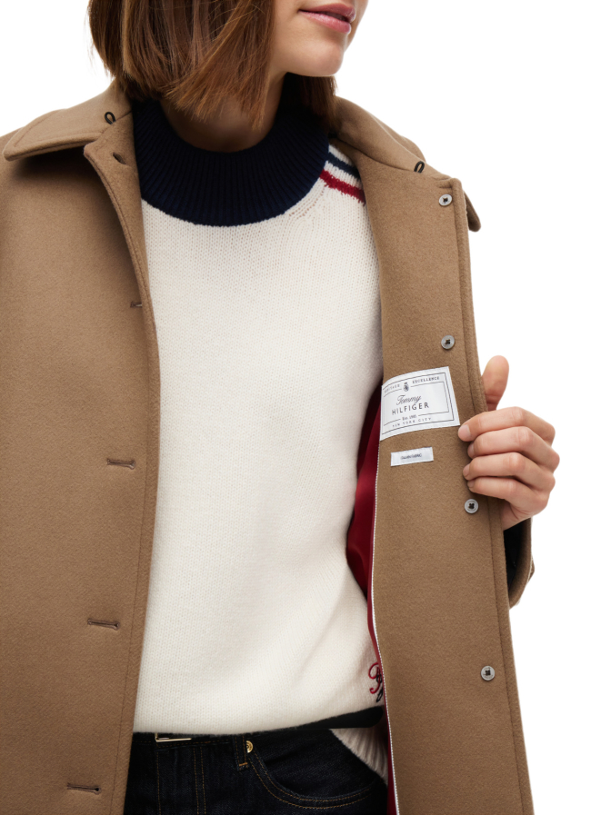 Tommy Hilfiger Einreihiger Mantel aus Wollmischung bei Robert Ley