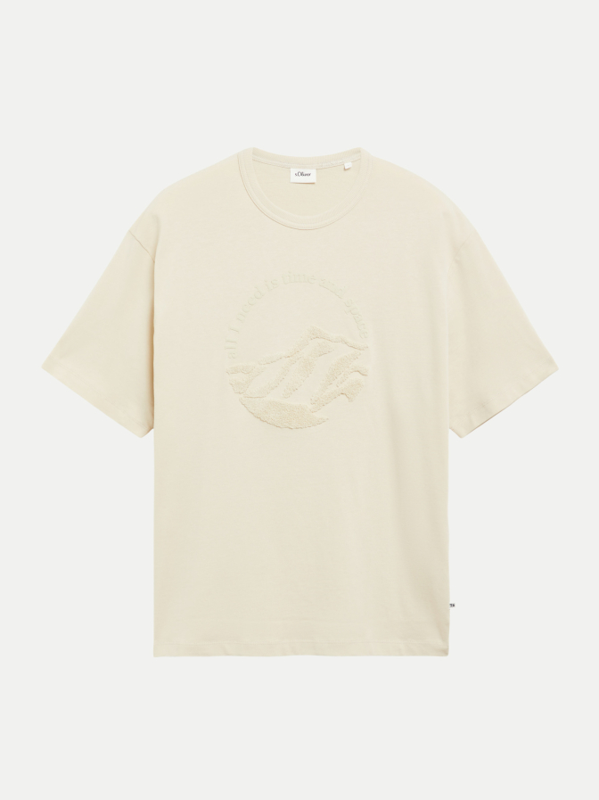 s.Oliver RED LABEL T-Shirt mit Frottee-Artwork bei Robert Ley