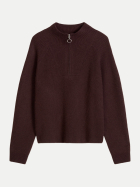 Marc O'Polo DENIM Strickpullover 1525-Dark Brown Melange_03 bei Robert Ley