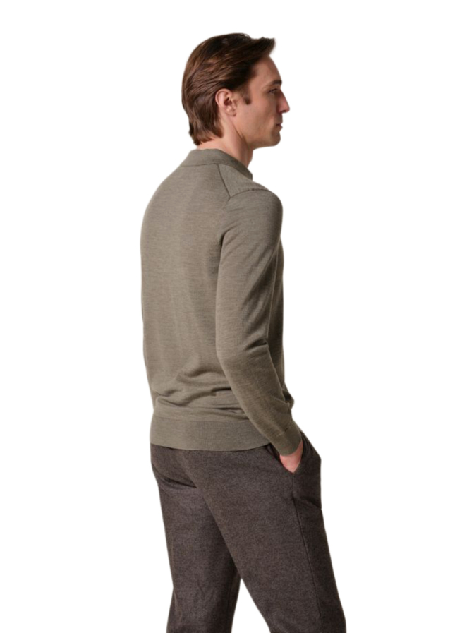 PROFUOMO Pullover mit Polokragen aus Merinowolle bei Robert Ley