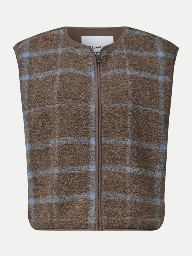 Street One Teddy-Weste mit Karomuster bei Robert Ley