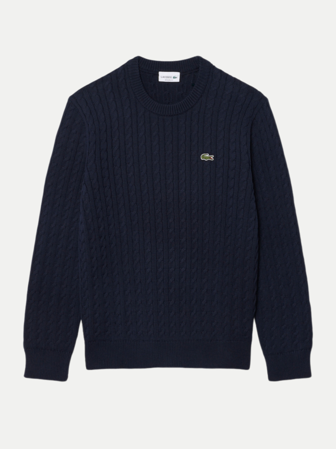 Lacoste Pullover mit Zopfmuster bei Robert Ley