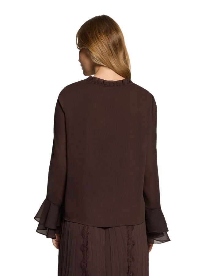 Cartoon Bluse mit Volantärmel bei Robert Ley