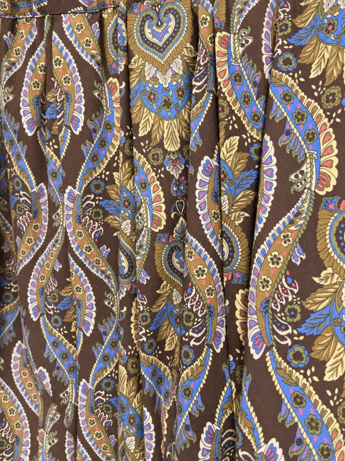 Insieme Plisseerock mit Paisley-Muster bei Robert Ley