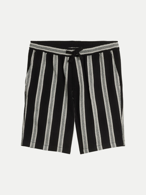 Tom Tailor Denim Relaxed- Fit Shorts mit Streifenmuster bei Robert Ley