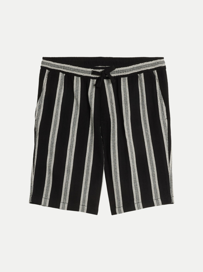 Tom Tailor Denim Relaxed- Fit Shorts mit Streifenmuster bei Robert Ley