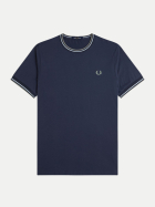 FRED PERRY T-Shirt mit Doppelstreifen z47-drkairf/lic/bayl bei Robert Ley