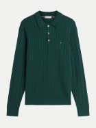 Tommy Hilfiger Pullover mit Polo-Kragen L6K-GREEN bei Robert Ley