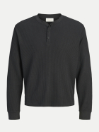 Jack & Jones Henleyshirt JORCHAMBERI 178012-Black bei Robert Ley