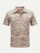 MISSONI Poloshirt im Zickzack-Muster s01jz-beige-tones bei Robert Ley