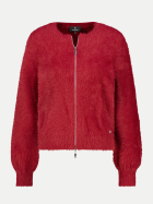Monari Kunstfell-Strickjacke 319-red dahlia bei Robert Ley
