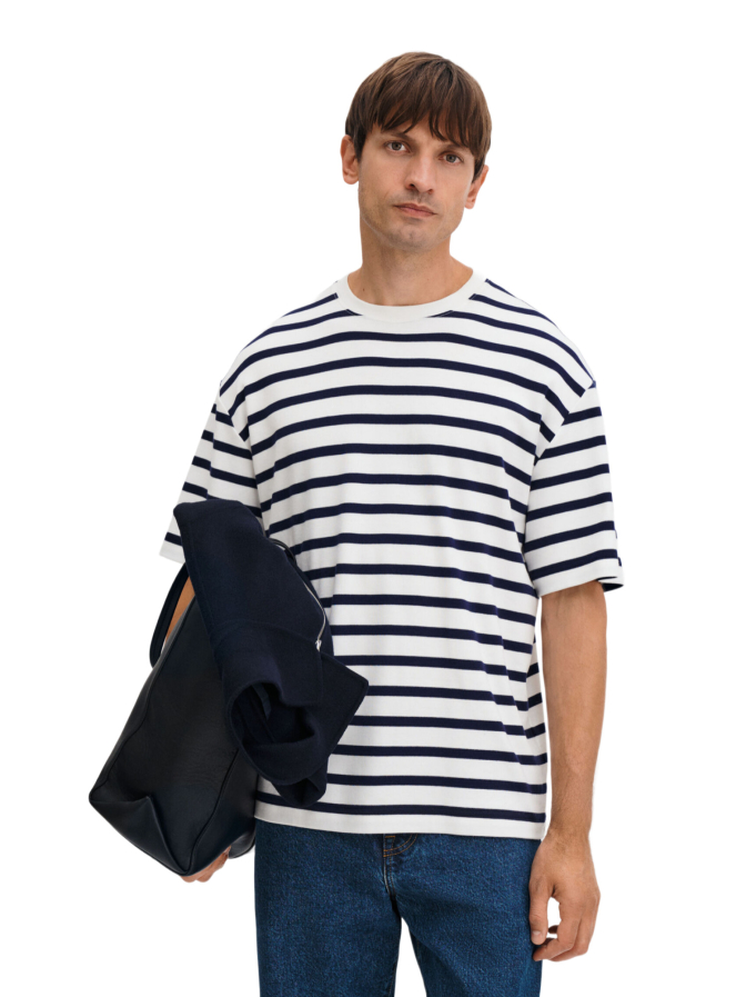 Filippa K Gestreiftes Oversize T_Shirt bei Robert Ley