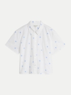 Tom Tailor Denim Kurzarm-Bluse mit Alloverprint 40580-white shell embroidery bei Robert Ley