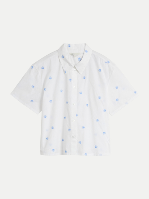 Tom Tailor Denim Kurzarm-Bluse mit Alloverprint bei Robert Ley