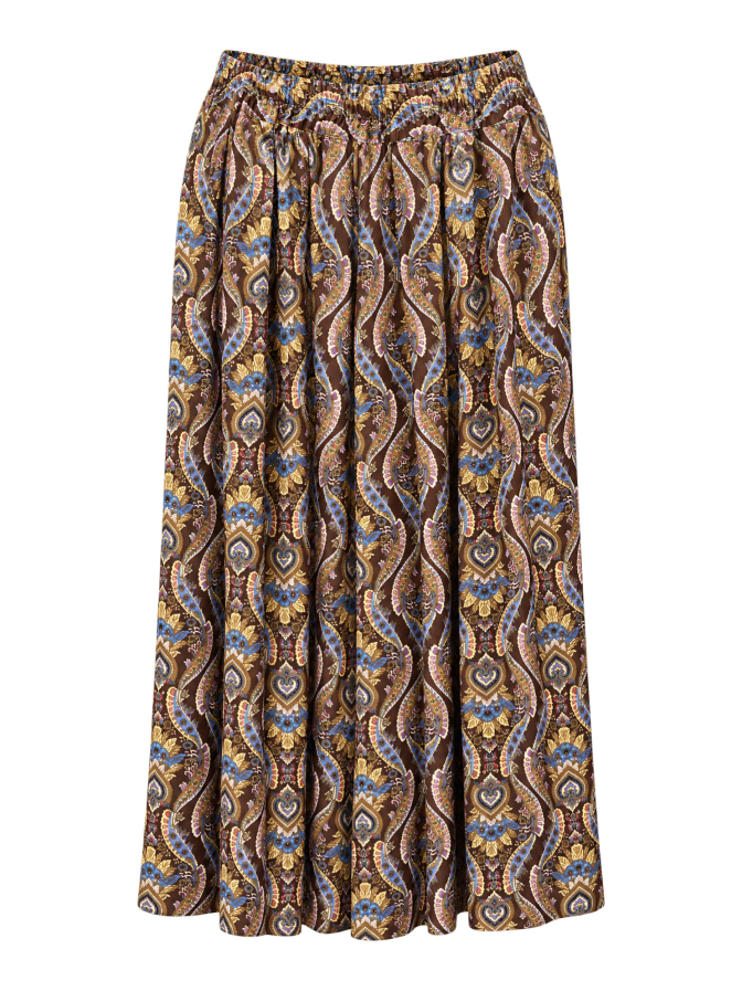 Insieme Plisseerock mit Paisley-Muster bei Robert Ley