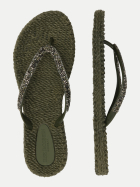 Ilse Jacobsen Flip Flops Cheerful mit Schmucksteinen 410 army bei Robert Ley